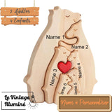 figurine bois prénoms enfants et parents