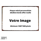 Plaque Métal Vintage Personnalisable