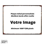Plaque Métal Vintage Personnalisable