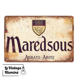 Plaque métal Bière Maredsous Abbaye