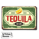 Plaque Métal Vintage Tequila Bar - Le Vintage Illuminé