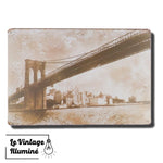 Plaque Métal Vintage Pont De Brooklyn - Le Vintage Illuminé