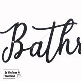 Décoration Murale Métal Noir Bathroom