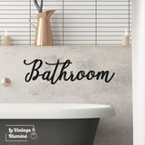 Décoration Murale Métal Noir Bathroom