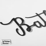 Décoration Murale Métal Noir Bathroom