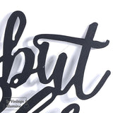 Décoration Murale Métal Noir But First Coffee