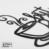 Décoration Murale Métal Noir But First Coffee