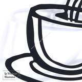 Décoration Murale Métal Noir But First Coffee