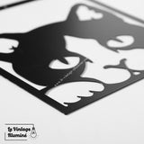 Décoration Murale Métal Noir Chats Mignons