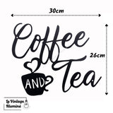 Décoration Murale Métal Noir Coffee And Tea