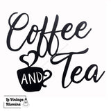Décoration Murale Métal Noir Coffee And Tea