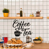 Décoration Murale Métal Noir Coffee And Tea