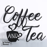 Décoration Murale Métal Noir Coffee And Tea