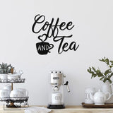 Décoration Murale Métal Noir Coffee And Tea