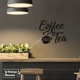 Décoration Murale Métal Noir Coffee And Tea
