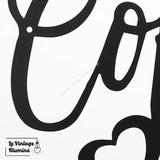 Décoration Murale Métal Noir Coffee And Tea