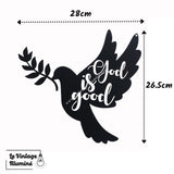 Décoration Murale Métal Noir Colombe Paix