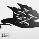 Décoration Murale Métal Noir Colombe Paix