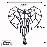 Décoration Murale Métal Noir Eléphant