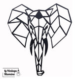 Décoration Murale Métal Noir Eléphant