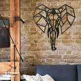 Décoration Murale Métal Noir Eléphant