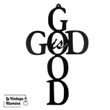 Décoration Murale Métal Noir God is Good