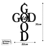 Décoration Murale Métal Noir God is Good