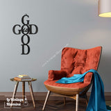 Décoration Murale Métal Noir God is Good