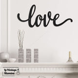 Décoration Murale Métal Noir Love