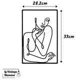 Décoration Murale Métal Noir Silhouette 3 pièces