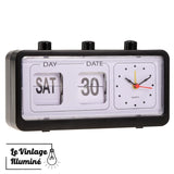 Horloge Flip Flap Avec Affichage Date Et Jour - Le Vintage Illuminé