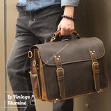 Malette Style Rétro En Cuir Véritable Pour Homme - Le Vintage Illuminé