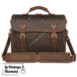 Malette Style Rétro En Cuir Véritable Pour Homme - Le Vintage Illuminé