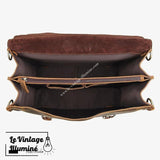 Malette Style Rétro En Cuir Véritable Pour Homme - Le Vintage Illuminé