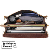 Malette Style Rétro En Cuir Véritable Pour Homme - Le Vintage Illuminé