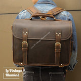 Malette Style Rétro En Cuir Véritable Pour Homme - Le Vintage Illuminé