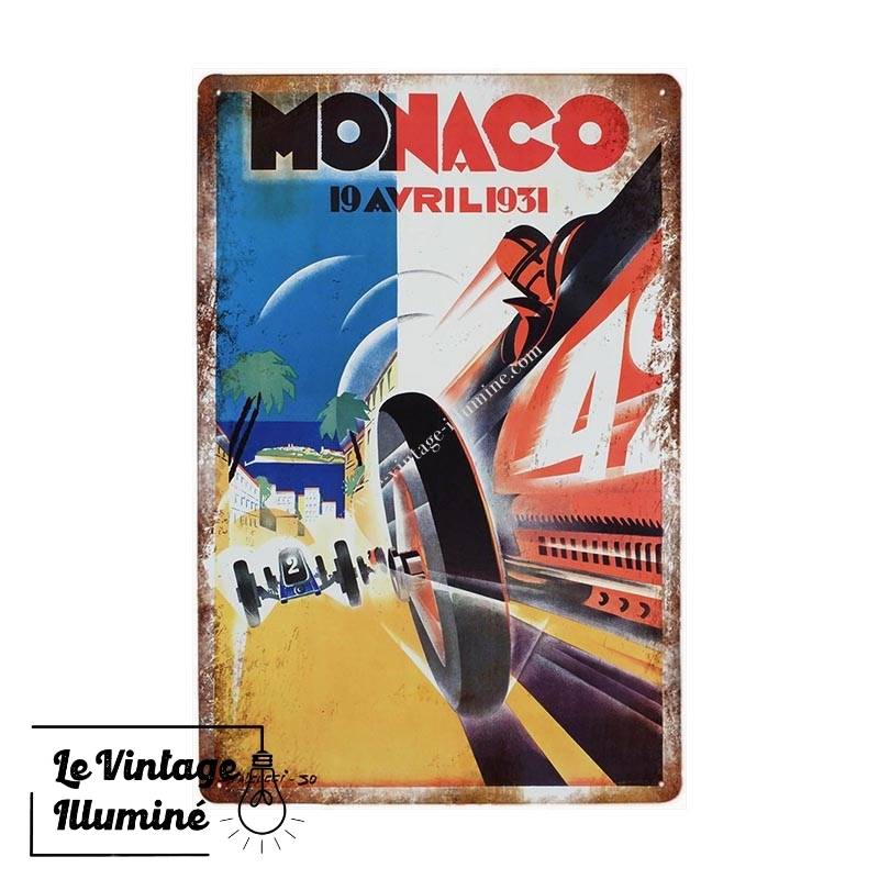 Plaque Métal Monaco Avril 1931 | Le Vintage Illuminé