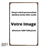 Plaque Métal Vintage Personnalisable
