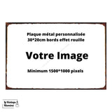 Plaque Métal Vintage Personnalisable