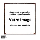 Plaque Métal Vintage Personnalisable