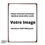 Plaque Métal Vintage Personnalisable