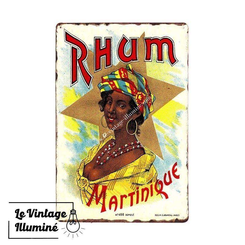 Plaque Métal Vintage Rhum Martinique