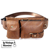 Sac Banane Homme en Cuir Véritable -