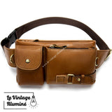Sac Banane Homme en Cuir Véritable -