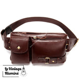 Sac Banane Homme en Cuir Véritable -
