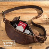 Sac Banane Rétro En Cuir Véritable 3 coloris - Le Vintage Illuminé