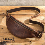 Sac Banane Rétro En Cuir Véritable 3 coloris - Le Vintage Illuminé