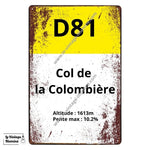 Plaque Col de la Colombière