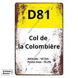 Plaque Col de la Colombière