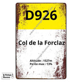 Plaque Col de la Forclaz